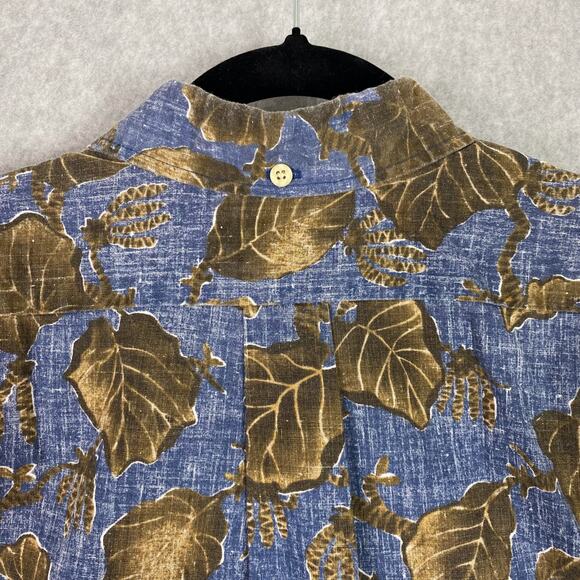 Vintage Reyn Spooner Mens L 1/2 Button Down Hawaiian Shirt All Over Print - Picture 6 of 7